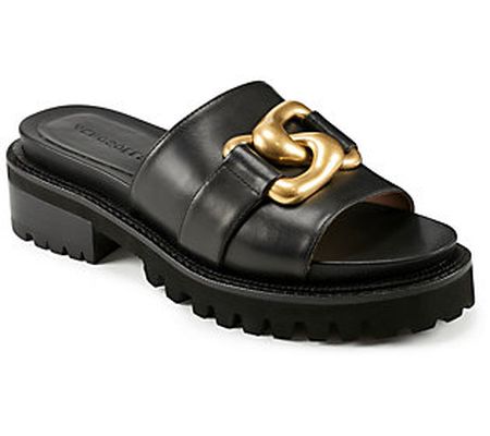 Aerosoles Tailored Leather Slide Sandals- Lima
