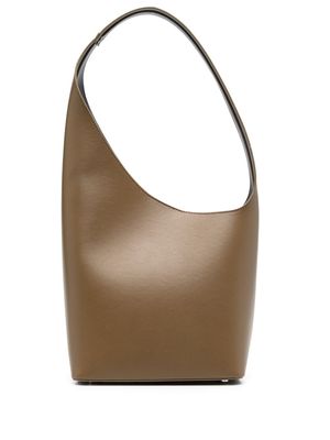 Aesther Ekme asymmetric leather shoulder bag - Brown