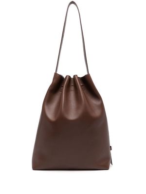 Aesther Ekme drawstring leather shoulder bag - Brown