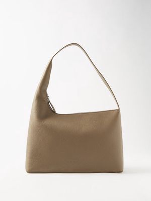 Aesther Ekme - Lune Medium Grained-leather Shoulder Bag - Womens - Taupe
