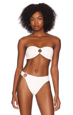 AEXAE Bandeau Ring Bikini top in White