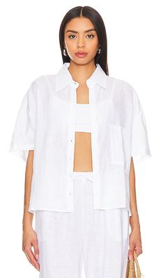 AEXAE Button Up Shirt in White