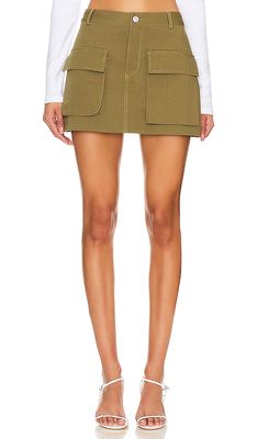 AEXAE Mini Skirt in Army