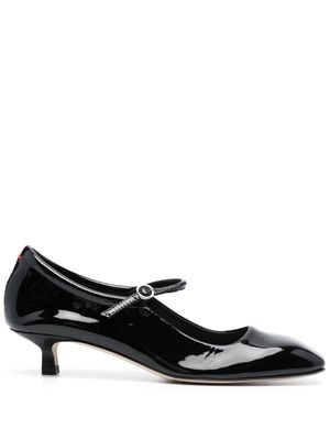 Aeyde 40mm square-toe leather pumps - Black