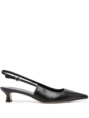 Aeyde 50mm pointed-toe leather pumps - Black