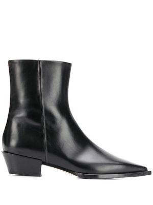 Aeyde 50mm Ruby pointed toe boots - Black
