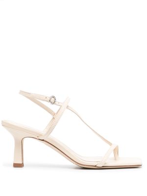 Aeyde 70mm leather sandals - Neutrals