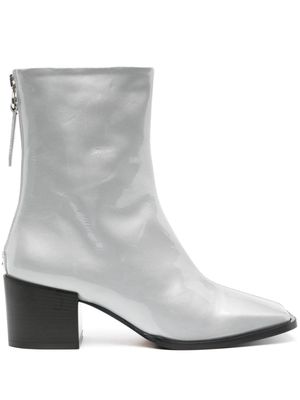 Aeyde Amina patent leather ankle boots - Grey