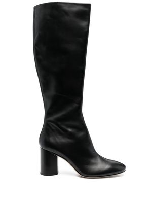 Aeyde Ariana 80mm leather boots - Black
