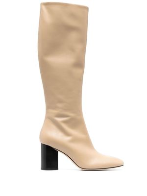Aeyde Ariana leather boots - Neutrals