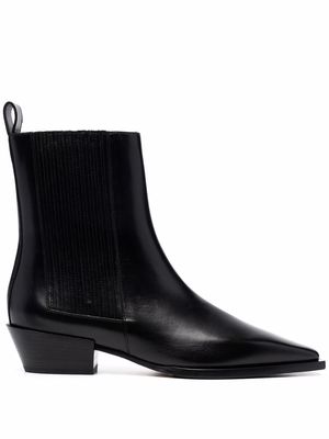 Aeyde Belinda leather ankle boots - Black