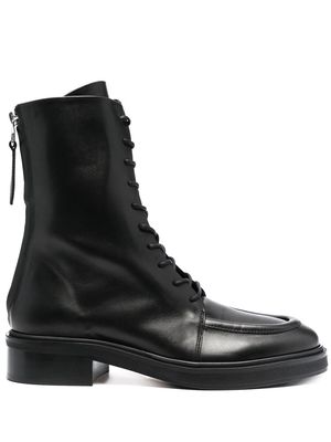 Aeyde Black Lace Up Ankle Boots