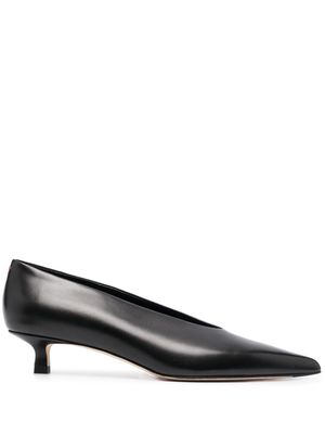 Aeyde Clara pointed-toe leather pumps - Black