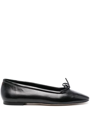 Aeyde Delfina leather ballerina shoes - Black