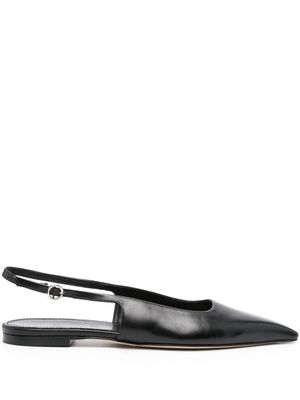 Aeyde Fedora leather ballerina shoes - Black