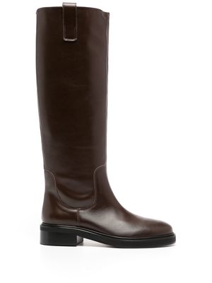 Aeyde Henry 45mm knee-length boots - Brown