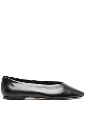 Aeyde Kirsten leather ballerina shoes - Black