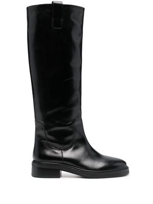 Aeyde knee-high leather boots - Black