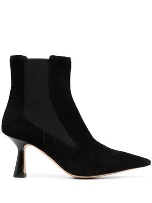 Aeyde side-zip leather ankle boots - Black