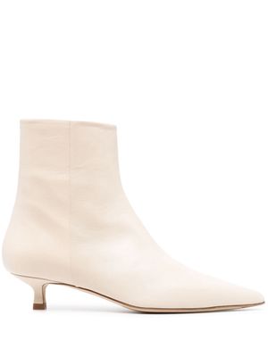 Aeyde side-zip leather ankle boots - Neutrals