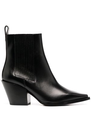 Aeyde slip-on heeled leather boots - Black