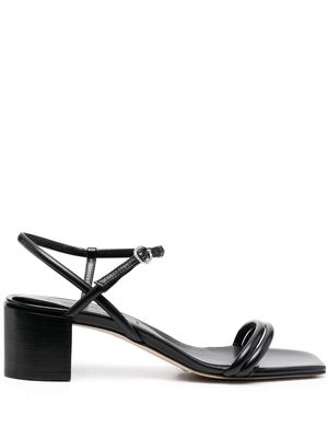 Aeyde square-toe heeled sandals - Black