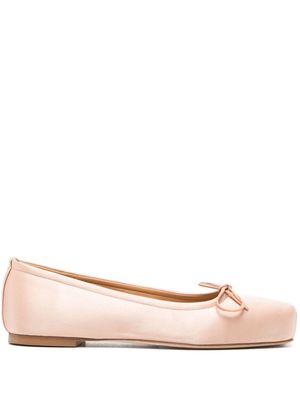 Aeyde square-toe satin ballerina shoes - Pink