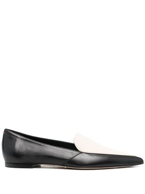 Aeyde two-tone leather loafers - Black