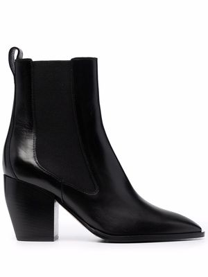 Aeyde western pointed-toe leather boots - Black