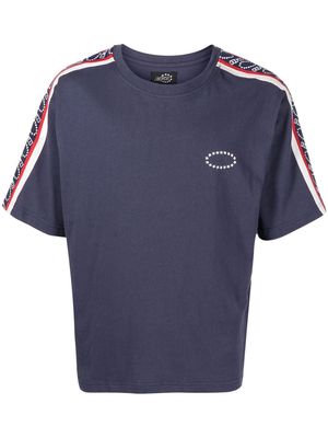 AFB logo-tape cotton T-Shirt - Blue