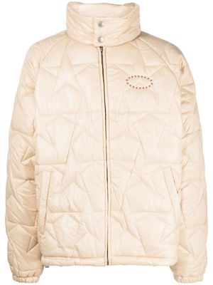 AFB star quilted jacket - Brown