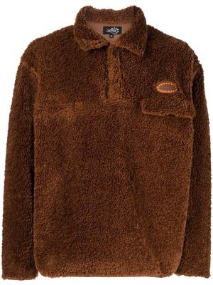 AFB V-neck fleece sweatshirt - Brown