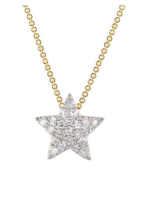 Affair 14K Yellow Gold & 0.12 TCW Diamond Mini Infinity Star Necklace