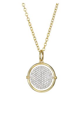 Affair 14K Yellow Gold & Diamond Infinity Spinner Necklace