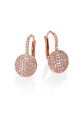 Affair Diamond & 14K Rose Gold Petite Infinity Earrings