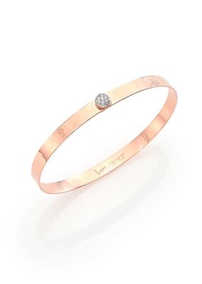 Affair Infinity Love Always Diamond & Hammered 14K Rose Gold Bracelet