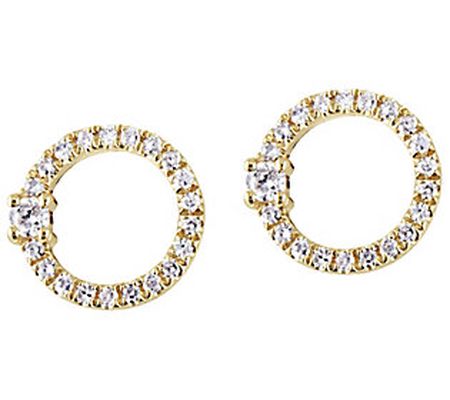 Affinity 0.15 cttw Diamond Circle Stud Earrings , 14K