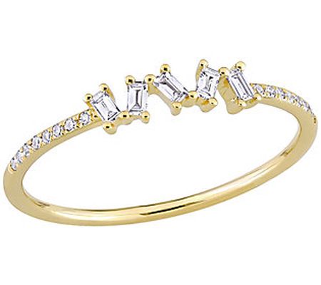 Affinity 0.15 cttw Mixed Baguette Diamond Ring, 14K Gold