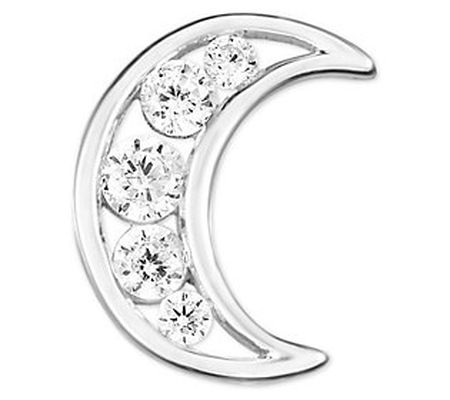 Affinity 0.20 Cttw Diamond Single Moon Stud Ear ring, 14K Gold