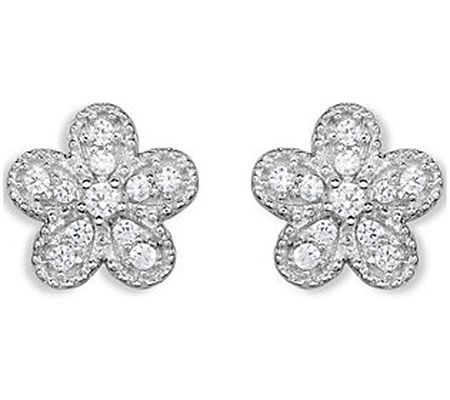 Affinity 0.20 cttw Floral Diamond Stud Earrings , 14K Gold