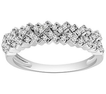 Affinity 0.25 Cttw Diamond Cluster Ring, 14K Wh ite Gold