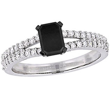 Affinity 0.95 cttw Black & White Diamond R ing, 14K Gold