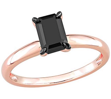 Affinity 1.00 cttw Black Diamond Ring, 14K Ros e Gold