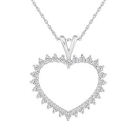 Affinity 1.50 cttw Diamond Heart Pendant, 14K G old