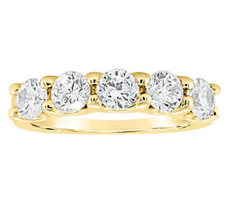 Affinity 14K Gold 1.45 cttw 5-Stone Diamond Ban d Ring