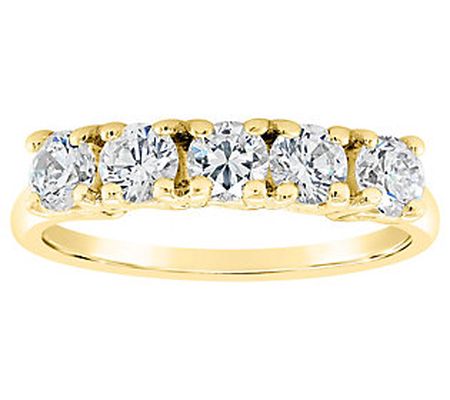 Affinity 14K Gold 9/10 cttw 5-Stone Diamond Rin g