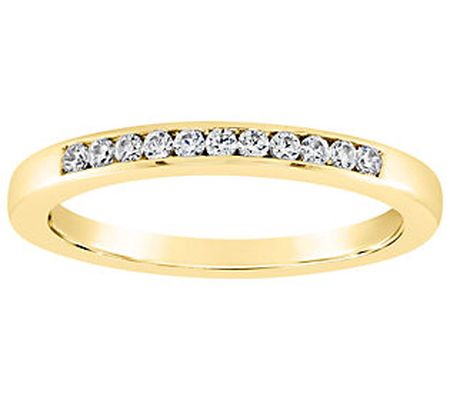 Affinity 14K Gold Channel Set 1/7 cttw D iamond Ring