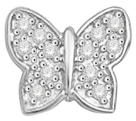 Affinity Accents Diamond Single Butterfly Earri ng, 14K Gold