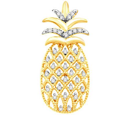Affinity Accents Diamond Single Pineapple Earri ng, 14K Gold