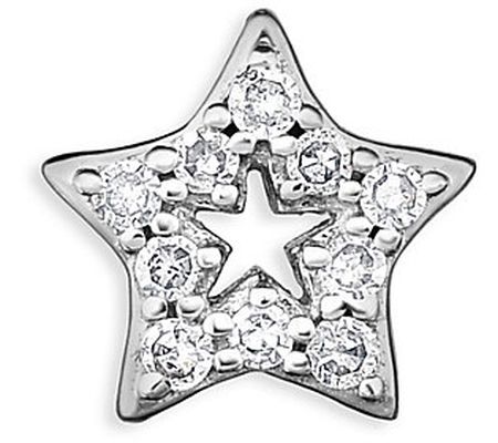 Affinity Accents Diamond Single Star Stud Earri ng, 14K Gold